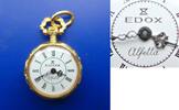 Schweiz, Damen Taschenuhr, (Anhänger), hübsche DAMEN HALSKETTEN-UHR, EDOX,Schweizer Fabrikat-17 Steine-gute Funktion, -