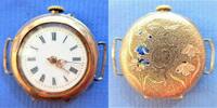 Schweiz, DAMEN TaschenUHR, DAMEN TASCHENUHR, Gold, 8K, Armbanduhrenumbau, gute Funktion, ca. 1900, -