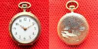 Schweiz, DAMEN TaschenUHR, DAMEN TASCHENUHR mit Zylinderhemmung, Gold-8K, gute Funktion, ca. 1915, -