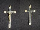 Deutschland Kreuz Messing versilbert Kreuz Messing versilbert, 8x 4cm, zum Umhängen -