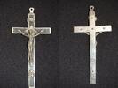 Deutschland Kreuz Messing versilbert Kreuz Messing versilbert, 14,8x 7,2cm, zum Umhängen -