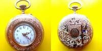 Schweiz, DAMEN Taschen UHR, hübsche DAMEN TASCHENUHR, Gold - 14K, Zylinderhemmung, gute Funktion, ca. 1915, -