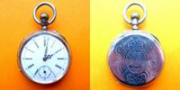 Schweiz, HERREN Taschenuhr, HERREN TASCHENUHR, Silber-0,800, Zylinderhemmung, gute Funktion, ca. 1900, -