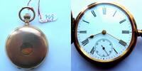 Schweiz, HERREN Taschenuhr, HERREN TASCHENUHR, S. Wolff, Gold - 14K, Sprungdeckel, gute Funktion, ca.1900, -