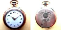 Schweiz, DAMEN Taschen UHR, hübsche DAMEN TASCHENUHR, Gold - 0,333, Zylinderhemmung, gute Funktion-ca. 1915, -