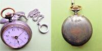 Schweiz, HERREN TASCHENUHR-Wecker, int. HERREN TASCHENUHR - Wecker, Favre Frères-kl. Schäden-gute Funktion-ca.1915, -
