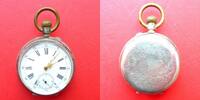 Schweiz, HERREN TASCHENUHR, HERREN TASCHENUHR, Silber-0,800, Zylinderhemmung, gute Funktion, ca. 1900, -