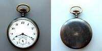 Schweiz, HERREN TASCHENUHR, attrakt. HERREN TASCHENUHR, Eisengehäuse, Ankerhemmung, gute Funktion, ca. 1925, -