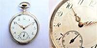 Schweiz, HERREN TASCHENUHR, HERREN TASCHENUHR, Silber - 0,800, Zifferblattschaden, gute Funktion, ca. 1915, -