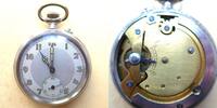 unbek. Herst.land, HERREN TASCHENUHR, solide, handliche HERREN TASCHENUHR, Stiftankerhemmung, gute Funktion, ca. 1930, -