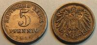 Deutschland / Kaiserreich 5 Pfennig Kopplung mit 1 Pfennig Rücksei 5 Pfennig J.297 1916 D Stempelkopplung mit 1 Pfennig Adlerseite (Strichkreis)