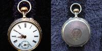 Schweiz, HERREN Taschenuhr, hübsche HERREN TASCHENUHR, Silber-0,800, Zylinderhemmung, gute Funktion-ca-1900, -