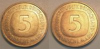Deutschland 5 DM Probe BRD 5 DM Probe J.415 Kopplung zweier Wertseitenstempel Kupfer-Nickel 9,4g.