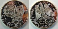 Deutschland / Bundesrepublik 10 Mark 10 DM 1987 Gedenkmünze 750 Jahre Berlin Polierte Platte, in Münzkapsel