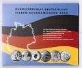 Bundesrepublik Deutschland - BRD 6x 10 € Blister mit Fehlprägung Offizieller Blister 6x 10 Euro 2003 mit seltener Fehlprägung Fußball WM -
