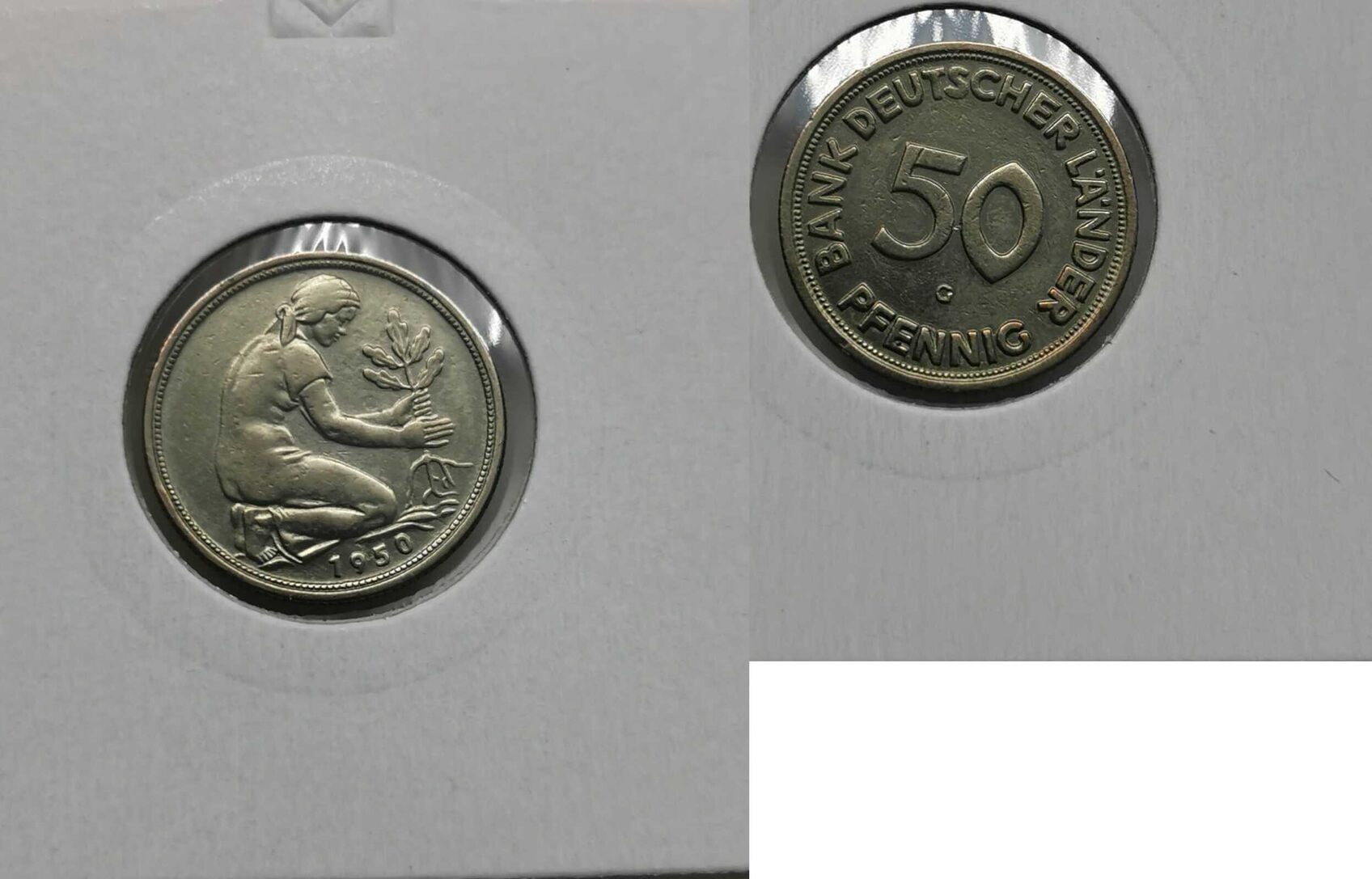 50 Pfennig Bank Deutscher Länder J Ohne Jahreszahl Bank deutscher Länder 50 Pfennig 1950 G sehr schön | MA-Shops