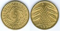 Nach Stabilisierung der Mark 1923-1933 (1936) 5 Rentenpfennig