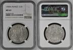 FRANCE 1/2E Demi-écu 1709 A, Louis XIV, Aux 3 couronnes, NGC MS63 -
