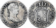 Espagne 2 Reales Espagne Ferdinand VII 2 Reales 1833 Séville -
