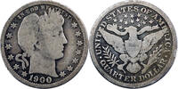 États-Unis Barber Quarter Dollar États-Unis Barber Quarter Dollar 1900 Philadelphie -