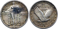 États-Unis Standing Liberty Quarter Dollar États-Unis Standing Liberty Quarter Dollar 1918 San Francisco -