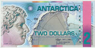 Antarctique 2 Dollars Antarctique 2 Dollars 2014 Polymère -