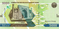 Ouzbékistan 5000 Sum Ouzbékistan 5000 Sum 2021 -
