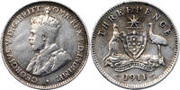 Australie Threepence Australie George V Threepence 1911 -