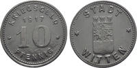 Europa 10 pfennig Notgeld (Emergency money) - Zinc 1919, city of Witten, Germany -