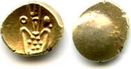 Weltmünzen Rare gold Kali scyphate fanam minted from South-Eastern India, Dutch VOC or loca -