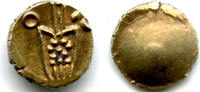 Weltmünzen Rare gold Kali scyphate fanam minted from South-Eastern India, Dutch VOC or loca -