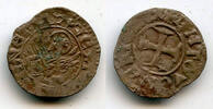 Europa denier Silver (tornesello) of Doge Antonio Venier , Venice, Italy -