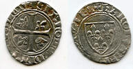 Europa blanc Silver guenar of Charles VI , Crémieu, France. 4th issue, minte -