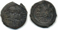 Antike follis HUGE high quality of Justin II , Constantinople mint, Byzanti -