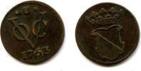 Europa 1/2 duit Rare and high quality Utrecht issue copper issued by VOC (the Dutch Eas -
