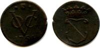 Europa 1/2 duit Rare and high quality Utrecht issue copper issued by VOC (the Dutch Eas -