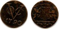 Europa duit Utrecht issue copper issued by VOC (the Dutch East India Company), 1790, Du -