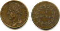 Europa 5 cents Scarce large colonial dated 1827, Charles X (1824-1830), La Rochelle mi -