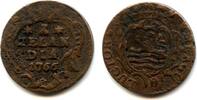 Europa duit Copper 1766, Middelburg mint, Zeeland coinage, Netherlands (KM #101) -