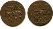 Europa 1/4 stuiver Copper (1 duit), 1823, Dutch East Indies (KM #287) -
