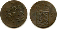 Europa 1/4 stuiver Copper (1 duit), 1823, Dutch East Indies (KM #287) -