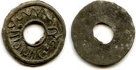 Mittelalter High quality rare tin pitis with a large hole, Mahmud Baha-ud-Din II -