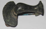 Antike bronze Very nice Knee Fibula with half-round head plate, Roman Empire, ca.125-20 -