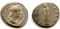 Antike denarius Scarce PVDICITIA silver Empress Sabina (d.136 CE), Rome, Roman Empire -