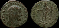 Antike follis 1/4 of Maximianus Herculius , Siscia, Roman Empire -