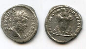 Antike denarius Silver of Septimius Severus , trophy type, Rome, Roman Em -