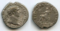 Antike denarius Silver w/Roma, Trajan (98-117 CE), Rome mint, Roman Empire (RIC 116) -
