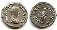 Antike AR denarius Nice of Plautilla as Augusta (202-205), wife of Emperor Caracalla, R -
