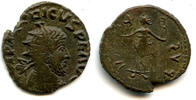 Antike antoninianus Ancient barbarous of Tetricus I (ca.270-280 AD), Pax type, Gaul, Ro -