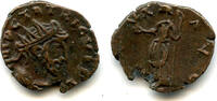 Antike antoninianus Barbarous of Tetricus I (ca.270-280 AD), Pax type, Gaul, Roman Empi -